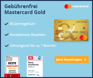 Gebührenfreie Mastercard Gold